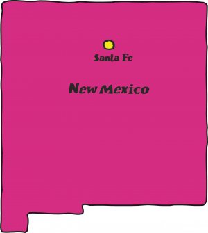 New Mexico State Map Wall Decal