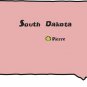 South Dakota State Map Wall Decal