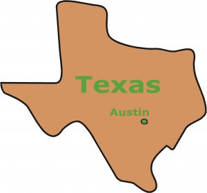 Texas State Map Wall Decal