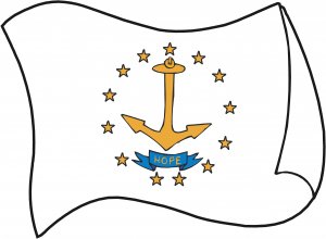 Rhode Island State Flag Wall Decal