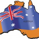 Australia Country Map Flag Wall Decal