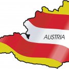 Austria Country Map Flag Wall Decal