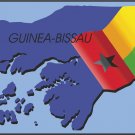 Guinea-Bissau Country Map Flag Wall Decal