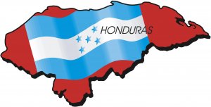 Hoduras Country Map Flag Wall Decal