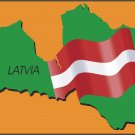 Latvia Country Map Flag Wall Decal