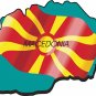 Macedonia Country Map Flag Wall Decal