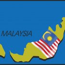 Malaysia Country Map Flag Wall Decal