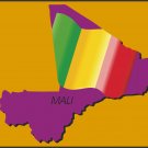 Mali Country Map Flag Wall Decal
