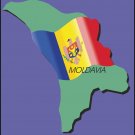 Moldavia Country Map Flag Wall Decal