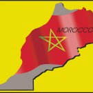 Morocco Country Map Flag Wall Decal