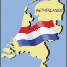Netherlands Country Map Flag Wall Decal