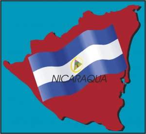 Nicaragua Country Map Flag Wall Decal