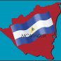 Nicaragua Country Map Flag Wall Decal