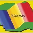 Romania Country Map Flag Wall Decal