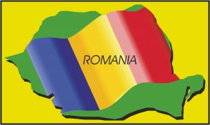 Romania Country Map Flag Wall Decal