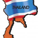 Thailand Country Map Flag Wall Decal
