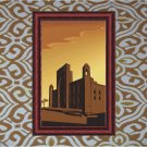 Mosque Sunset Vector Art on Canvas