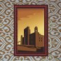 Mosque Sunset Vector Art on Canvas