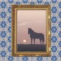 Horse Sunset Vector Art on Canvas