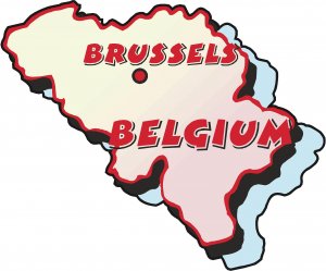 Belgium Country Map Wall Decal