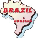 Brazil Country Map Wall Decal