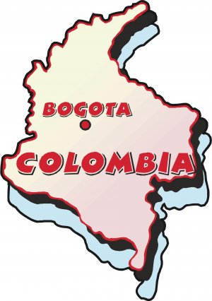 Colombia Country Map Wall Decal