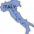 Italy Realistic Country Map Wall Decal