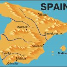 Spain Realistic Country Map Wall Decal