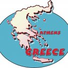 Greece Country Map Wall Decal