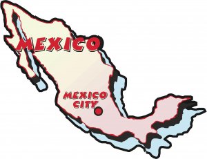 Mexico Country Map Wall Decal