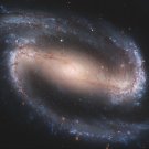 Barred Spiral Galaxy Hubble Image on Canvas