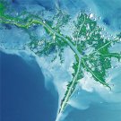 Mississippi River Delta As Art on Canvas