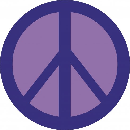 Purple Peace Sign Wall Decal