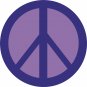 Purple Peace Sign Wall Decal