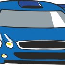 Blue Race Car Wall Decal