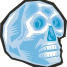 Gem Skull Blue Wall Decal