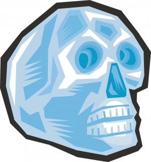 Gem Skull Blue Wall Decal