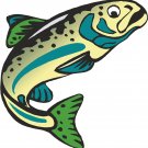 Trout Teal Wall Decal