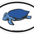 Turtle Oval Car Sticker