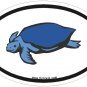 Turtle Oval Car Sticker