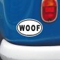 Woof Oval Car Sticker