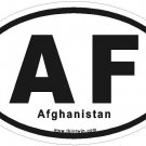 Afghanistan Oval Car Sticker