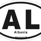 Albania Oval Car Sticker