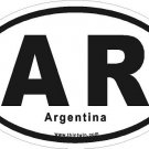 Argentina Oval Car Sticker