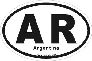 Argentina Oval Car Sticker