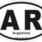 Argentina Oval Car Sticker