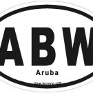 Aruba Oval Car Sticker