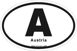 Austria Oval Car Sticker