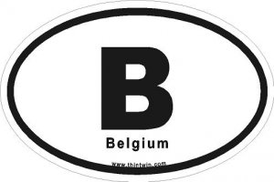 Belgium Oval Car Sticker