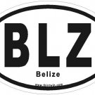Belize Oval Car Sticker
